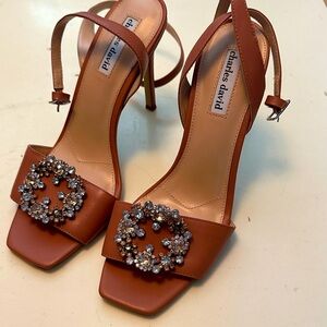 Charles David Tan Embellished Heels